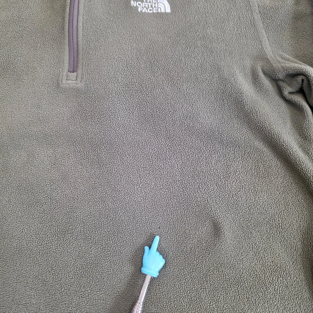 The‎ North Face Pullover Mens Medium Green Fleece 1/4 Zip Polartec Casual Jacket
